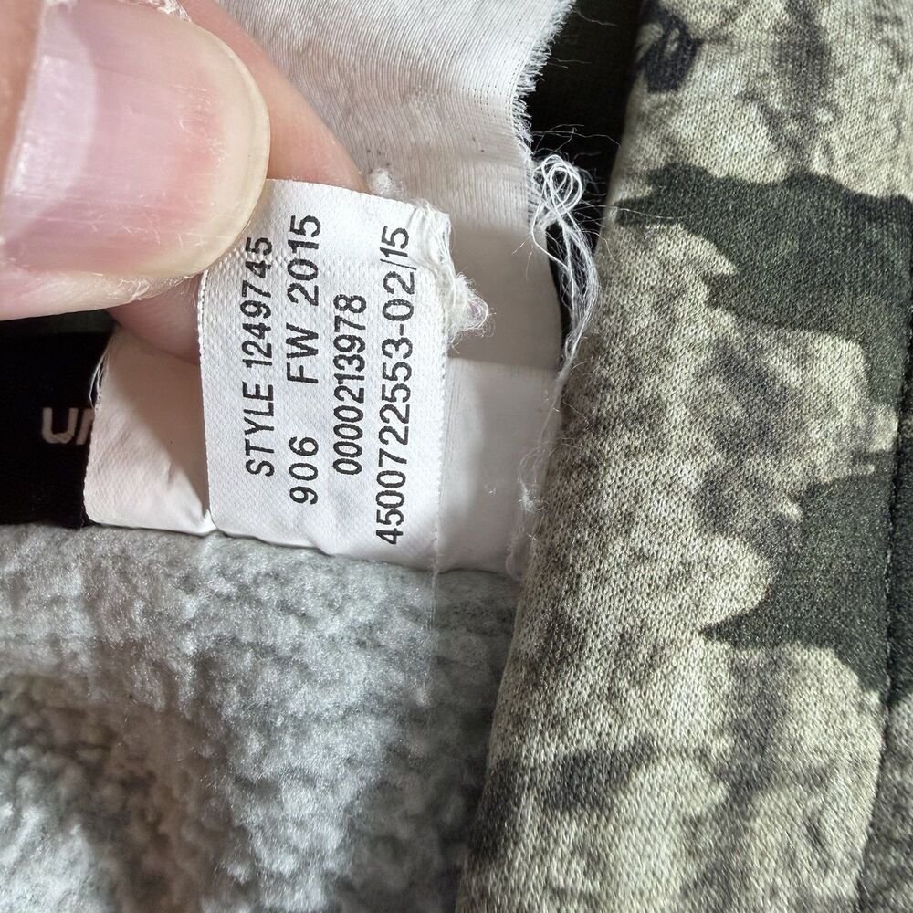 Under Armour Hoodie Mens Medium Mossy Oak Treestand Camo Pullover Sweatshirt - Picture 8 of 8